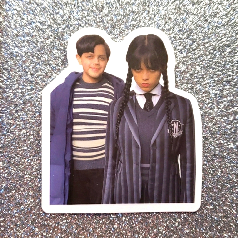 ADDAMS FAMILY waterproof sticker Wednesday Pugsley